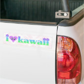 I Liebe Kawaii Kariert Autoaufkleber (Auf Lkw)