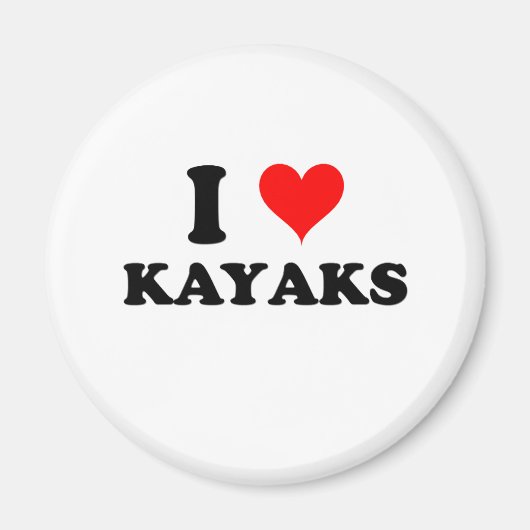 I Liebe Kayaks Magnet (Vorne)