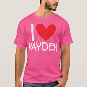 I Liebe Kayden Name Personalisiert Men Typ BESTE F T-Shirt
