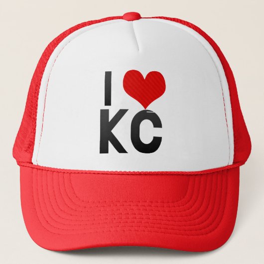 I Liebe kc Truckerkappe (Vorderseite)