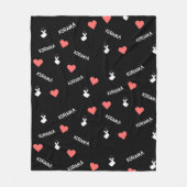 I Liebe Kdramas und KPOP Black Fleece Blanket (Vorderseite)