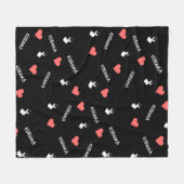 I Liebe Kdramas und KPOP Black Fleece Blanket (Vorderseite (Horizontal))