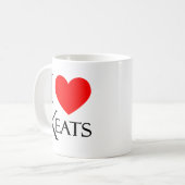 I Liebe Keats Kaffeetasse (Vorderseite Links)