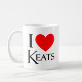 I Liebe Keats Kaffeetasse (Links)