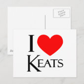 I Liebe Keats Postkarte (Vorne/Hinten)