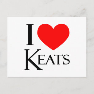 I Liebe Keats Postkarte