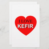 I Liebe Kefir Briefpapier (Vorne/Hinten)