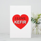 I Liebe Kefir Briefpapier (Stehend Vorderseite)