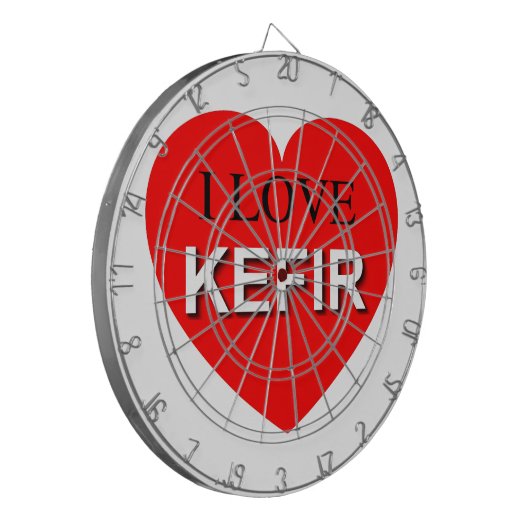 I Liebe Kefir Dartscheibe (Vorderseite Links)