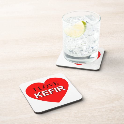 I Liebe Kefir Getränkeuntersetzer (Rechte Seite)
