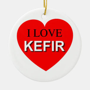 I Liebe Kefir Keramik Ornament