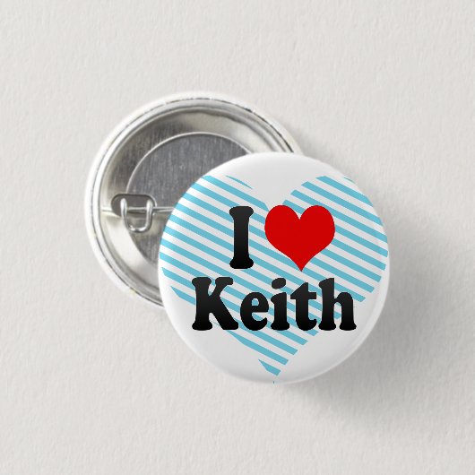 I Liebe Keith Button (Vorne & Hinten)