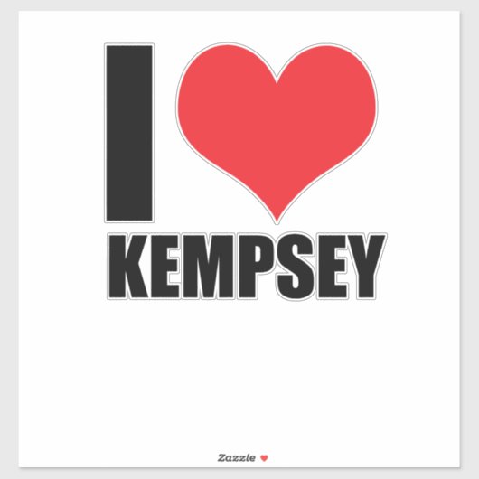 I Liebe Kempsey Aufkleber (Blatt)