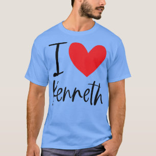 I Liebe Kenneth Name Herz Personalisiert Männer Ty T-Shirt