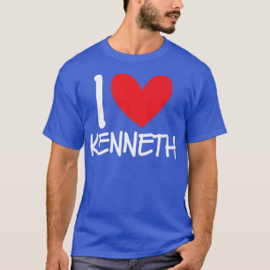 I Liebe Kenneth Name Personalisiert Men Typ BESTE  T-Shirt