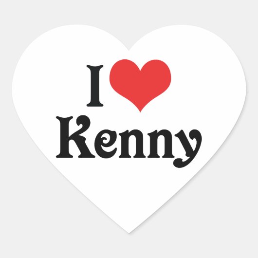 I Liebe Kenny Herz-Aufkleber (Vorderseite)