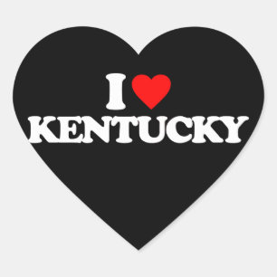 I LIEBE KENTUCKY Herz-Aufkleber