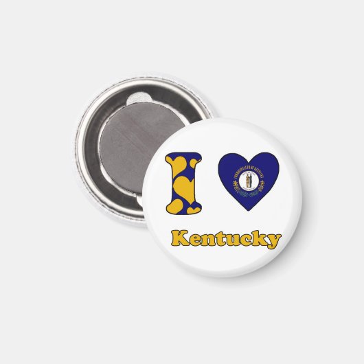 I Liebe Kentucky Magnet (Vorderseite/Rückseite)