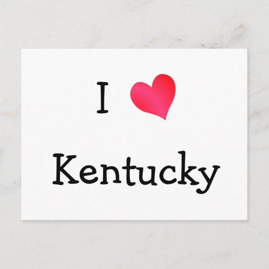 I Liebe Kentucky Postkarte (Vorderseite)