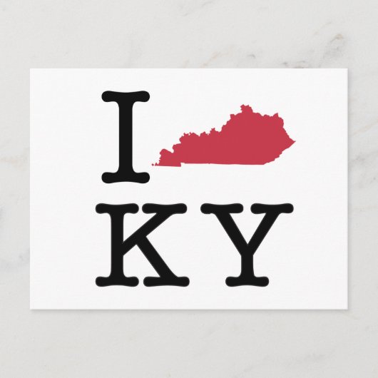 I Liebe Kentucky Postkarte (Vorderseite)