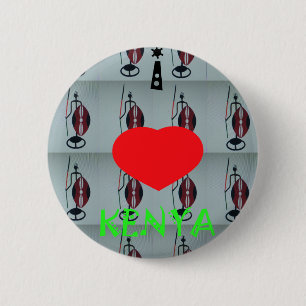 I Liebe Kenya Art Print Button