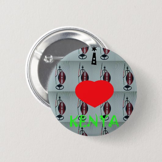 I Liebe Kenya Art Print Button (Vorne & Hinten)