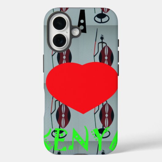 I Liebe Kenya Art Print Case-Mate iPhone Hülle (Rückseite)