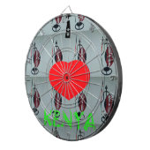 I Liebe Kenya Art Print Dartscheibe (Vorderseite rechts)
