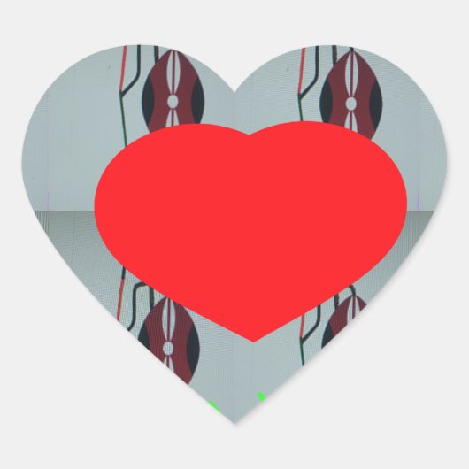 I Liebe Kenya Art Print Herz-Aufkleber (Vorderseite)