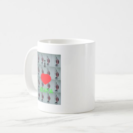 I Liebe Kenya Art Print Kaffeetasse (Vorderseite Links)