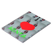 I Liebe Kenya Art Print Notizblock (Linke Seite)