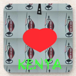 I Liebe Kenya Art Print Untersetzer