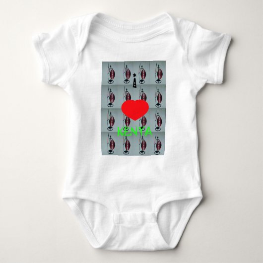 I Liebe Kenya Baby Strampler (Vorderseite)
