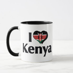 I Liebe Kenya Flag Tasse