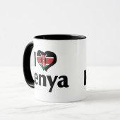 I Liebe Kenya Flag Tasse (Vorderseite Links)