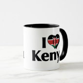 I Liebe Kenya Flag Tasse (VorderseiteRechts)