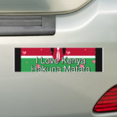 I Liebe Kenya Hakuna Matata coole Flaggenfarben Autoaufkleber (Auf Auto)