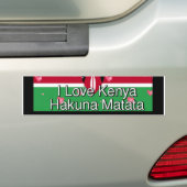 I Liebe Kenya Hakuna Matata coole Flaggenfarben Autoaufkleber (Auf Auto)