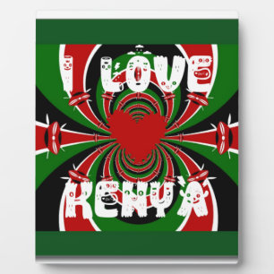 I Liebe Kenya Hakuna Matata Geschenke Fotoplatte