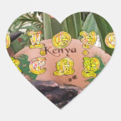 I Liebe kenya Hakuna Matata Geschenke Herz-Aufkleber (Vorderseite)