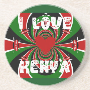 I Liebe Kenya Hakuna Matata Geschenke Untersetzer