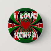 I Liebe Kenya Hakuna Matata gibt Round Button (Vorderseite)