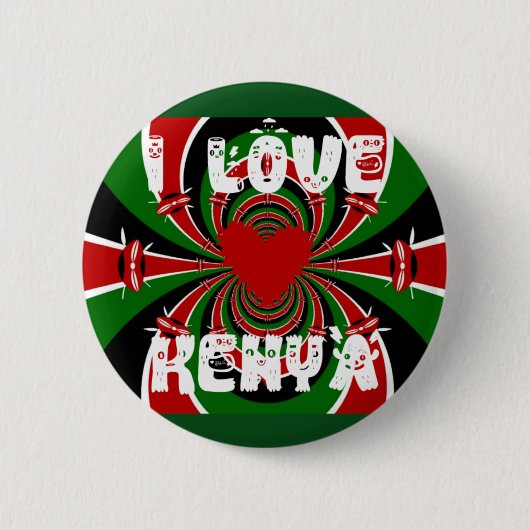 I Liebe Kenya Hakuna Matata gibt Round Button (Vorderseite)