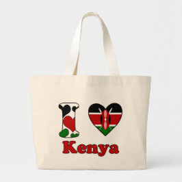 I Liebe Kenya Jumbo Stoffbeutel