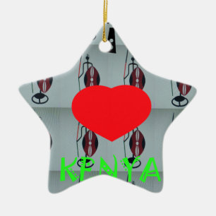 I Liebe Kenya Keramikornament