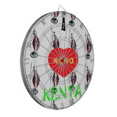 I Liebe Kenya Maasai Art Print Dartscheibe (Vorderseite Links)