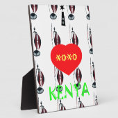 I Liebe Kenya Maasai Art Print Fotoplatte (Seite)