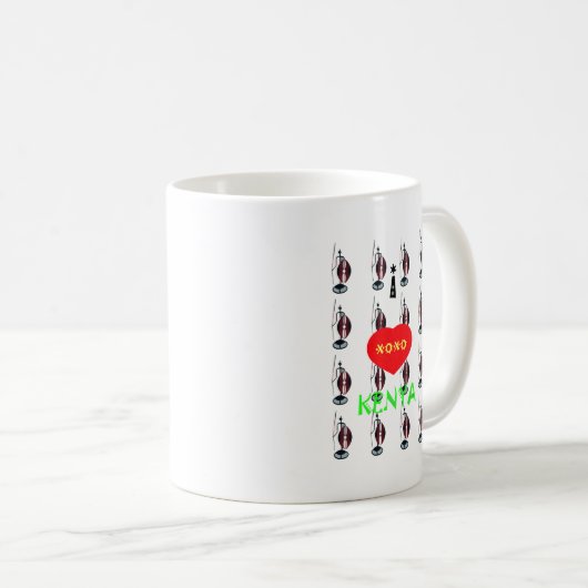 I Liebe Kenya Maasai Art Print Kaffeetasse (VorderseiteRechts)