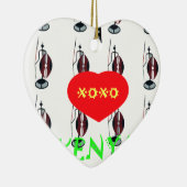 I Liebe Kenya Maasai Art Print Keramik Ornament (Rechts)