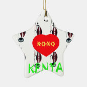 I Liebe Kenya Maasai Art Print Keramikornament (Rechts)